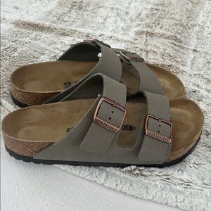 Birkenstock Taupe Double Strap Sandals